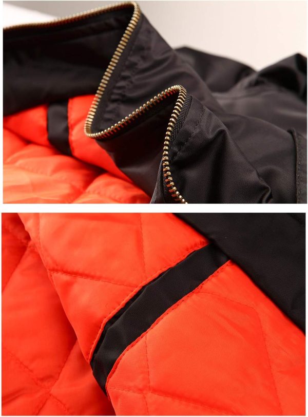 Men's Jackets-Bomber Jacket Fall Winter Warm Windbreaker Full Zip Casual Padded Coats - Image 7