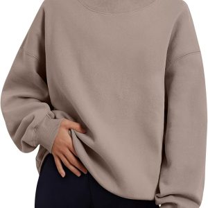Womens Oversized Sweatshirts Turtleneck Pullover Long Sleeve Hoodies Tops Fall Fashion Outfits 2024 Clothes